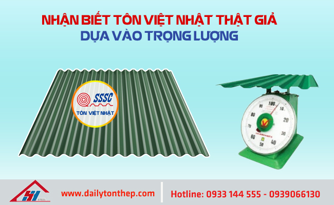 Cách nhận biết tôn việt nhật thật giả